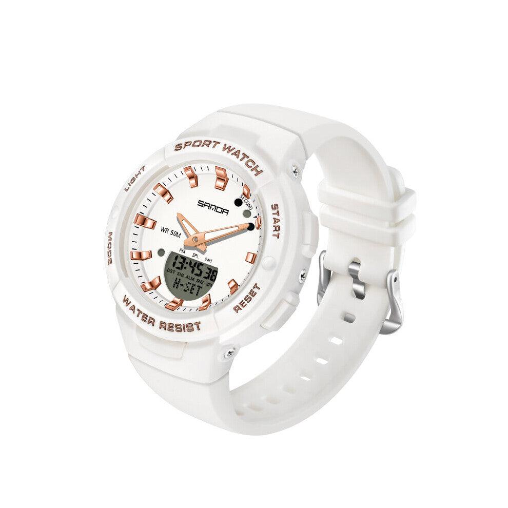 SANDA Women's Sport Military Watches 5ATM Waterproof Quartz Watch for Female Clock Relogio Feminino 6005-1