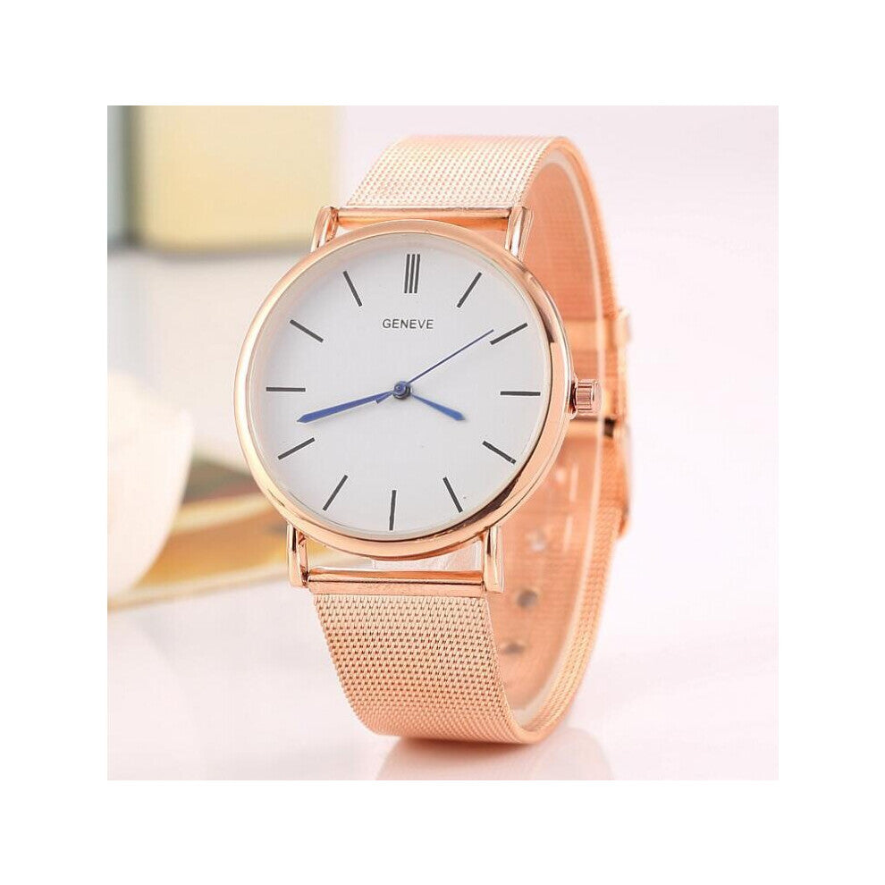 Casual High Ladies Environmental Watchband Ultra Thin Quartz Watch Student Women's Clothing Clock Retro