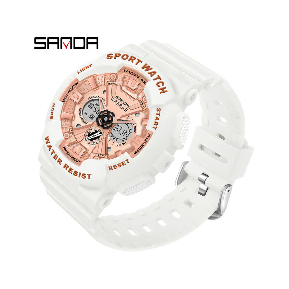 LED Women Sports Quartz Digital Watches Kids Waterproof Wristwatches Dual-time Display Ladies Clock Montre Femme