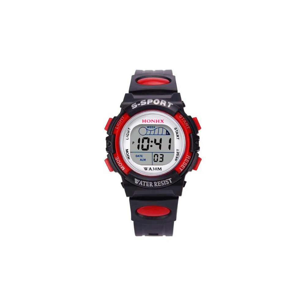 Men Watches Waterproof Children Boys Digital LED Sports Watch Kids Alarm Date Watch Gift Men's Sports Watch