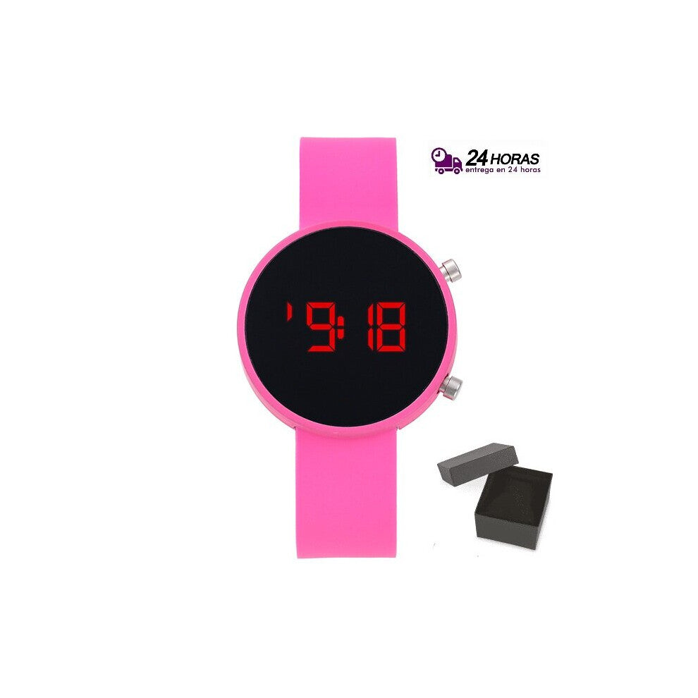 Women's watches, the round LED jelly is lovely, women's casual Digital wristwatch