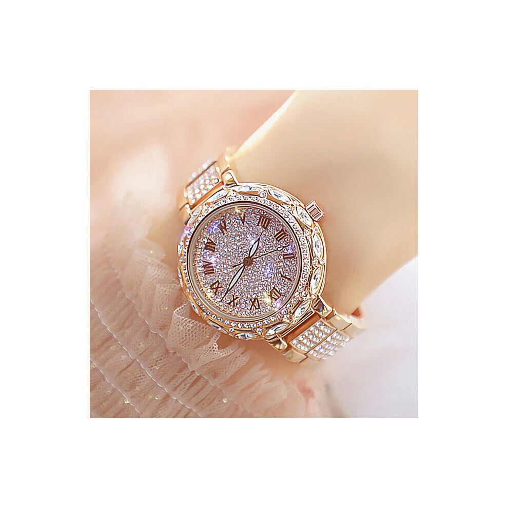Rhinestone Women Bracelet Watches Stainless Steel Crystal Ladies Quartz Watch Women Dress Clock Dropshiping montre femme