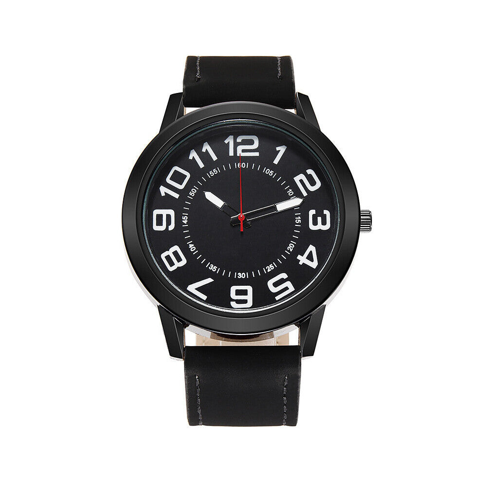 Men Casual Sport Watches Luminous Quartz Watch Leather Band Wristwatch Clock Relogio Masculino