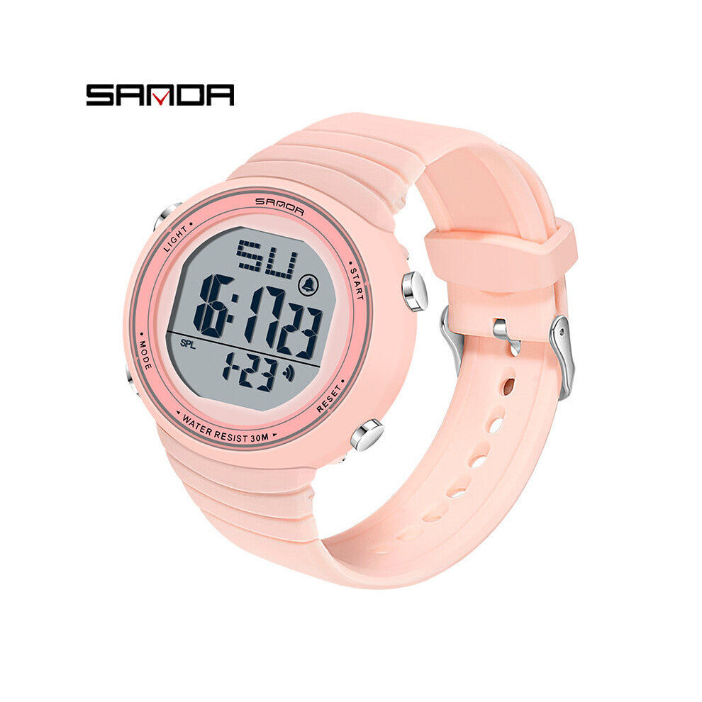 SANDA Sports Women Watches Casual Waterproof LED Digital Watch Female Wristwatches Women Clock 9002