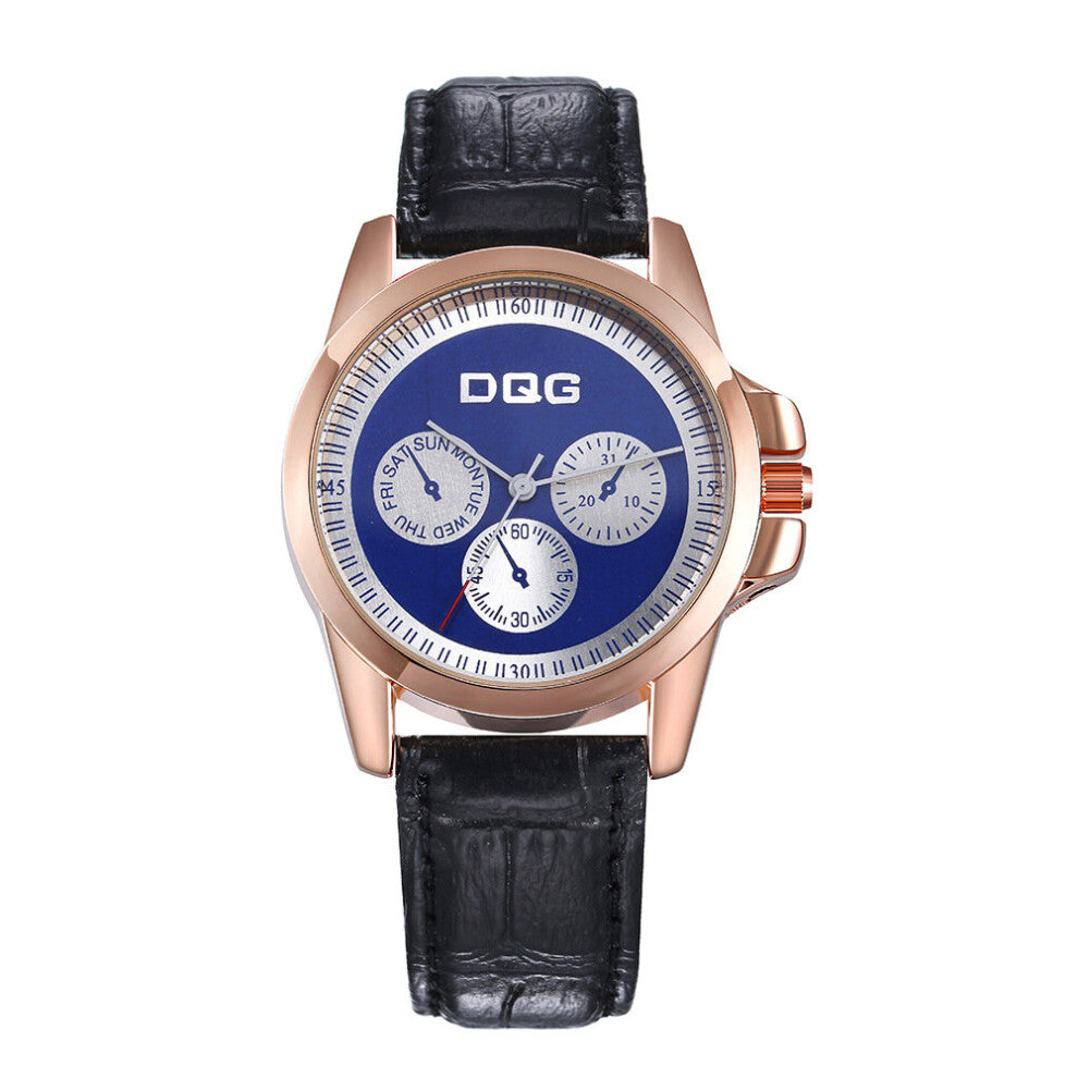Watch For Women Men's Wristwatch Three Eye Decoration Leather Men Sports Casual Clock Quartz Wristwatches