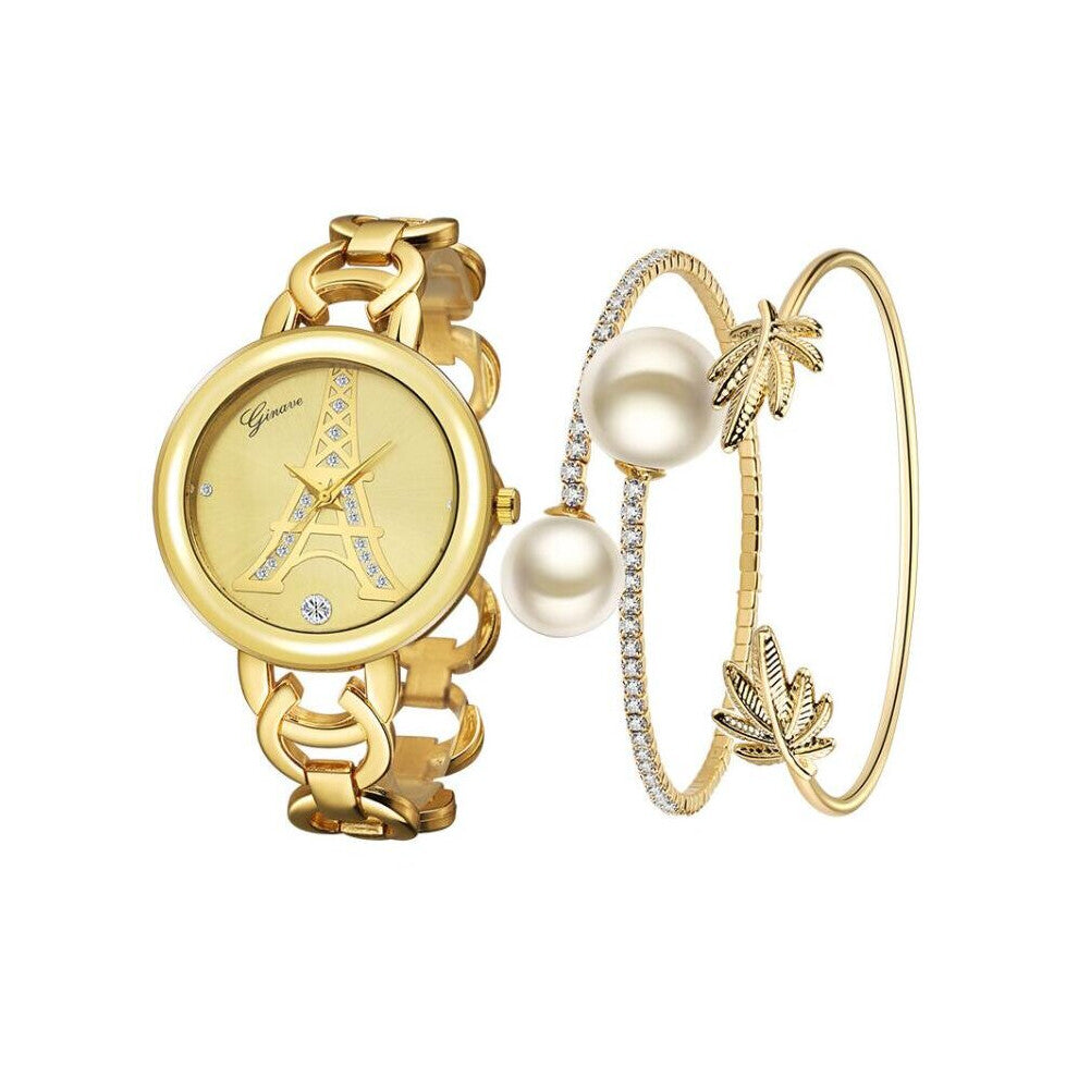 Pear Diamond Watches Women Quartz Watch For Ladies Dress Watch Clock Set Relogio Feminino Montre