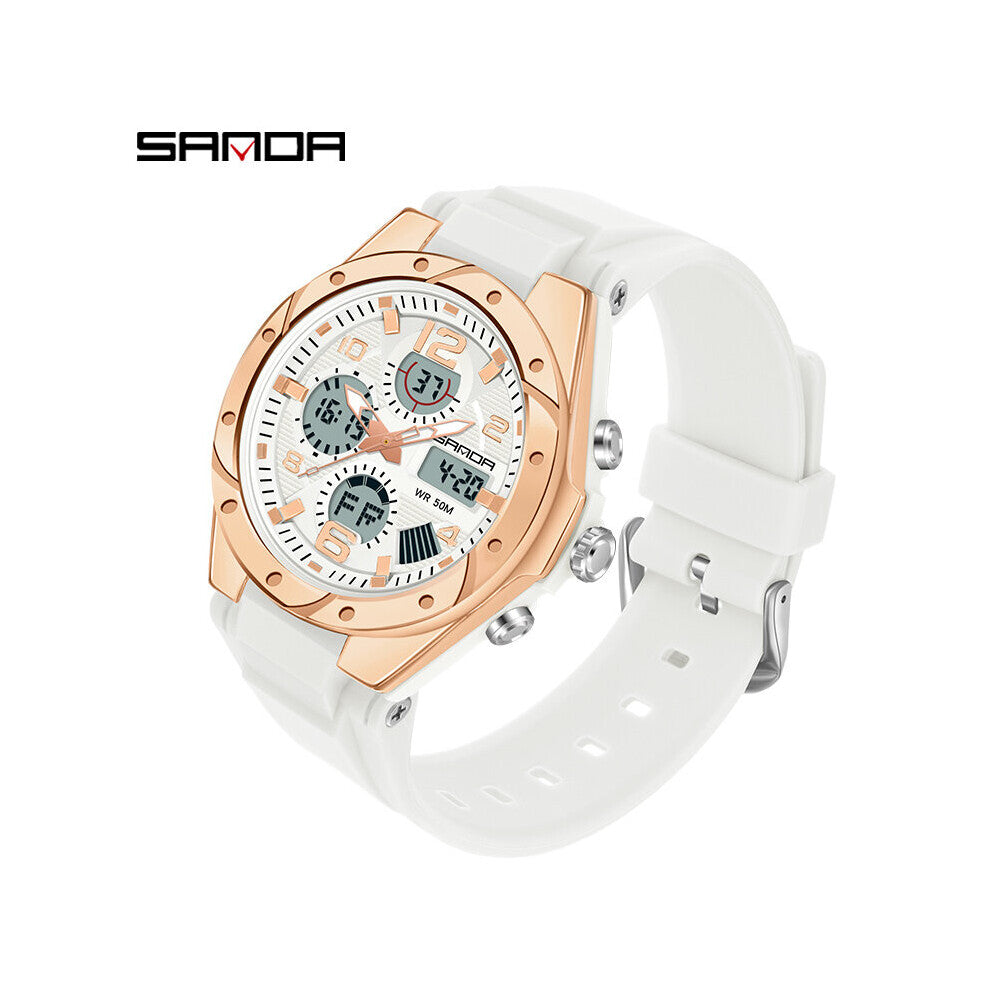 Ladies Dress Digital Watch Led Light Dual Time Electronic Wristwatches Women's Watches Top Clock Hour