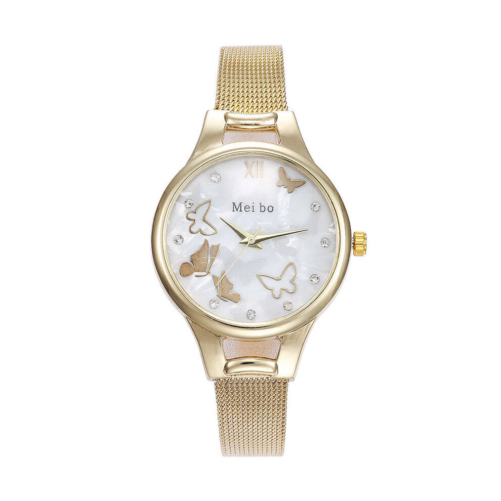 Women Watches Stainless Steel Butterfly Ladies Watch Women Quartz Diamond Bracelet Wrist Watches For Women