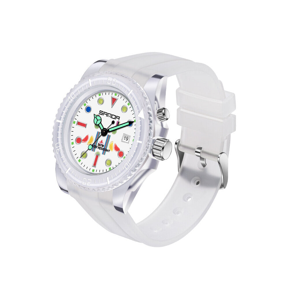 Women Quartz Watches SANDA 50M Waterproof Men Sport Watch Ultra-thin Luminous Date Wristwatch Ladies Quartz Clock Man