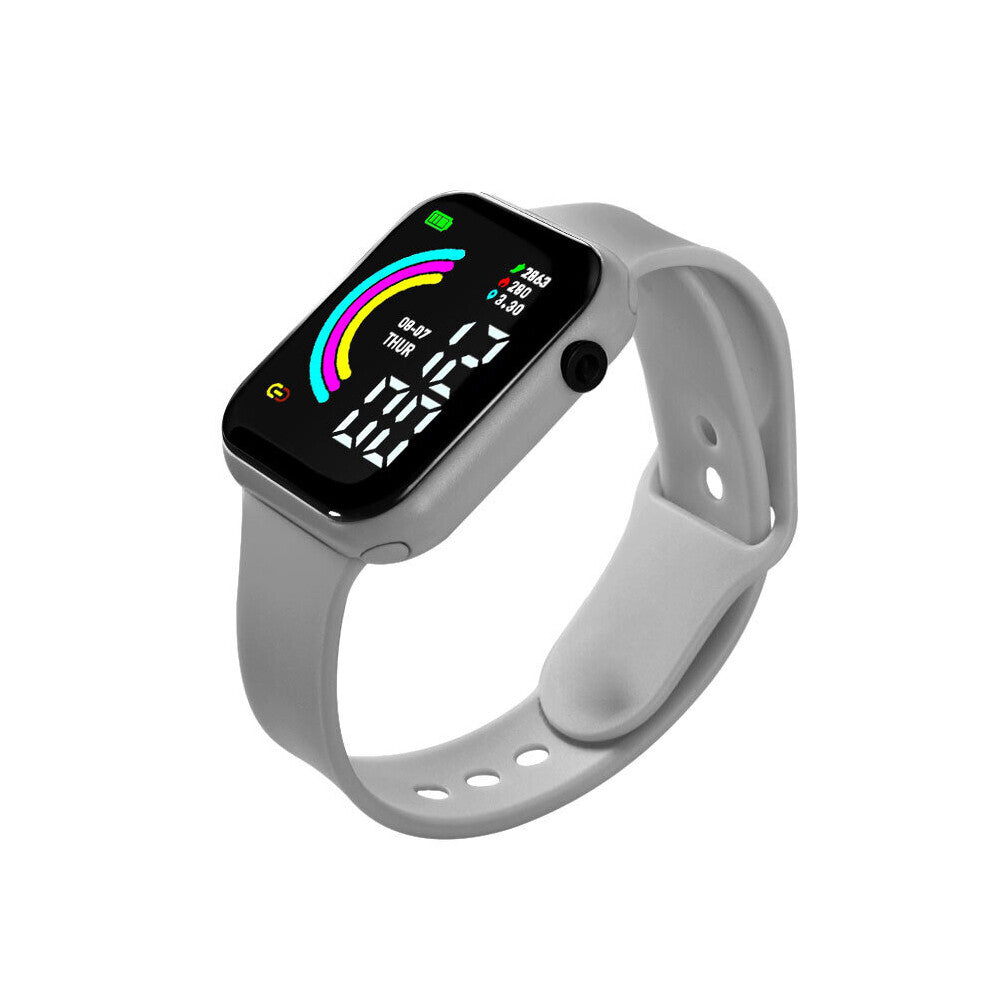 Sports Watch Men and Women LED Digital Watches Student Small Square Watch Waterproof Student Electronic Watch