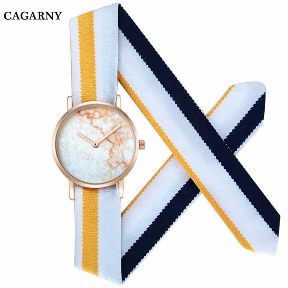 Watch Women Creative Ladies Quartz Bracelet Watches Fabric Strap Ultra Thin Wristwatch