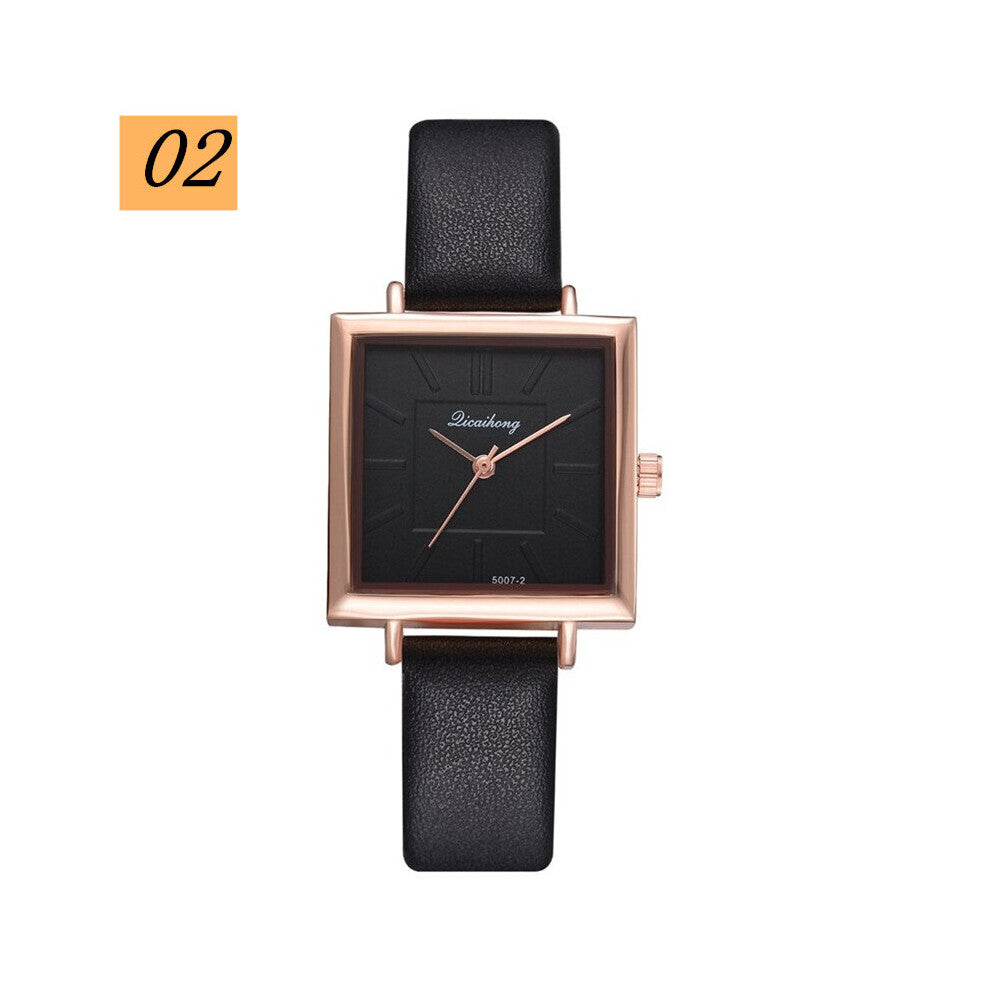Women Watch Femme Square Leather Strap Wrist Watches Christmas