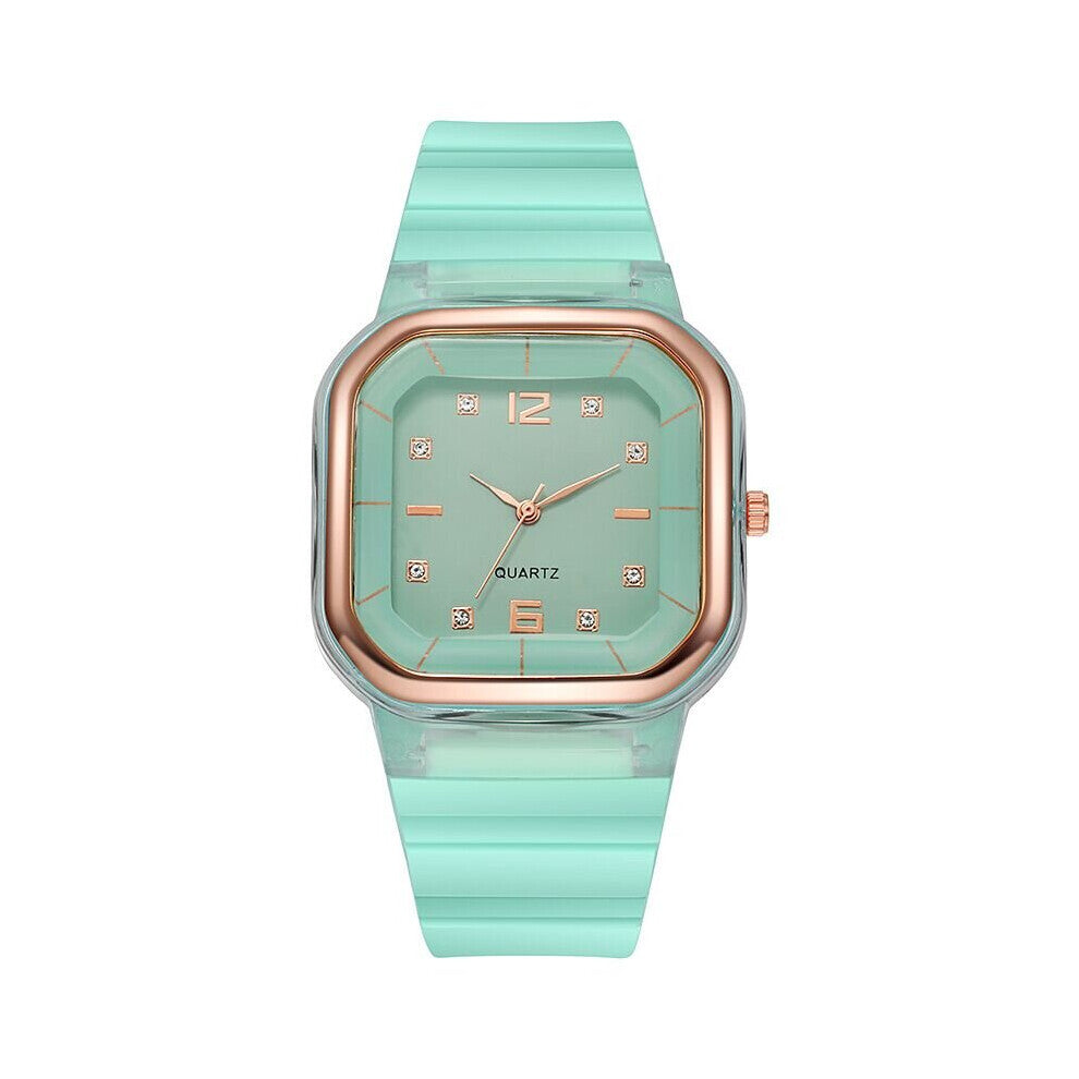 Relogio Feminino Selling Square Colorful Silicone Rubber Quartz Watches for Women Casual Sports Women Wristwatches