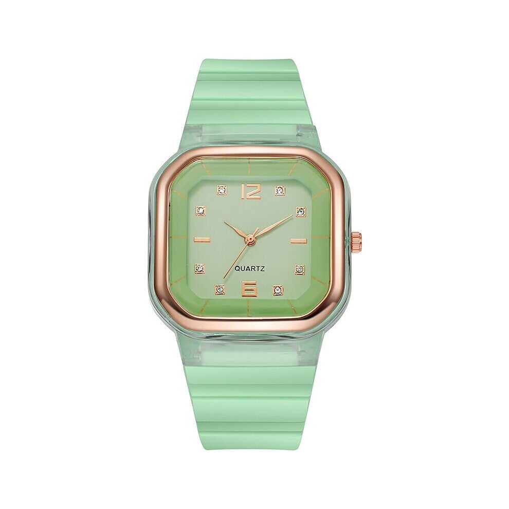 Relogio Feminino Selling Square Colorful Silicone Rubber Quartz Watches for Women Casual Sports Women Wristwatches