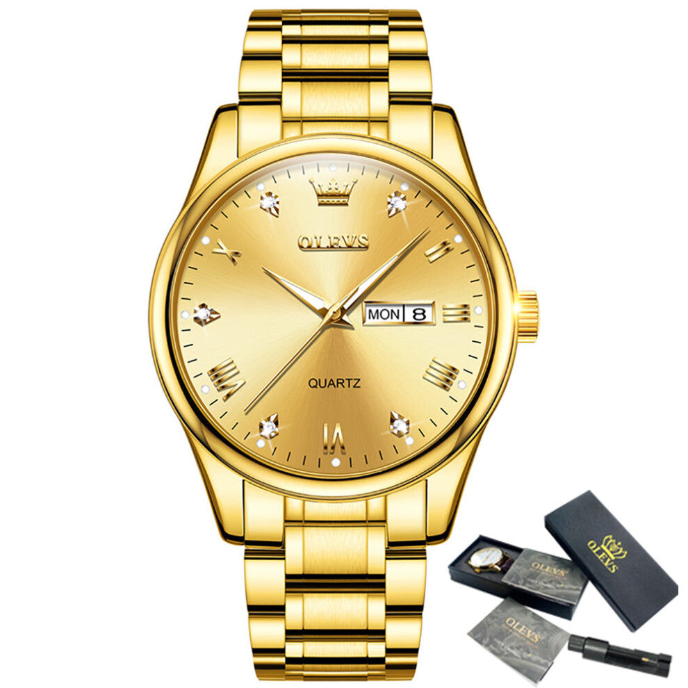 Top Men's Watch Waterproof Quartz Casual Business Stainless Steel Couple Watch Ladies Dress Watch