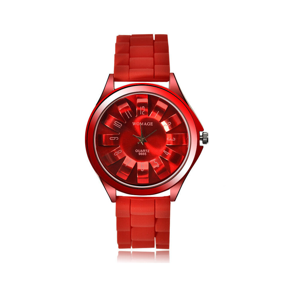 Womage Watches Women Watches Casual Ladies Watches Sport Jelly Rubber Band Watches Quartz Wristwatches