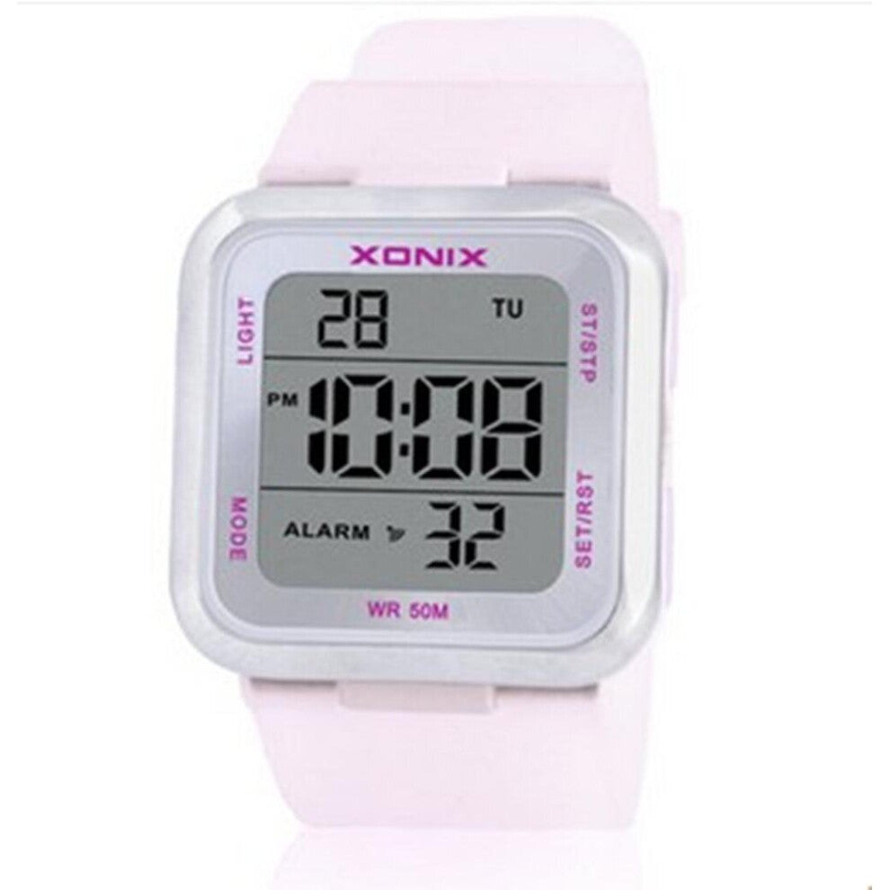 Women Sports Watches Digital Led Light Square Dial Waterproof 50m Swim Watch Girl Dress Outdoor Wristwatch
