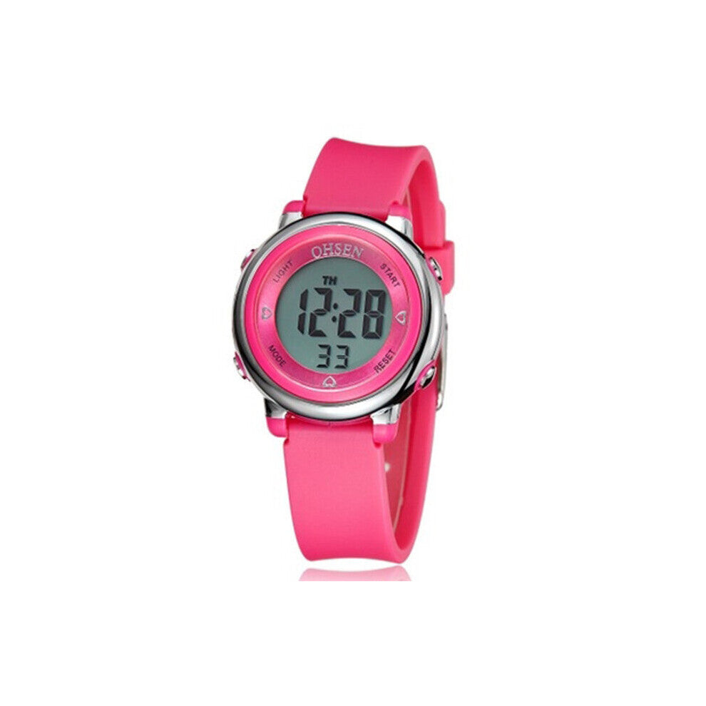 Relogio OHSEN Kids Children Sports Watches Waterproof LED Digital Watch Girls Boy Multifunction Girl Boy Wristwatch