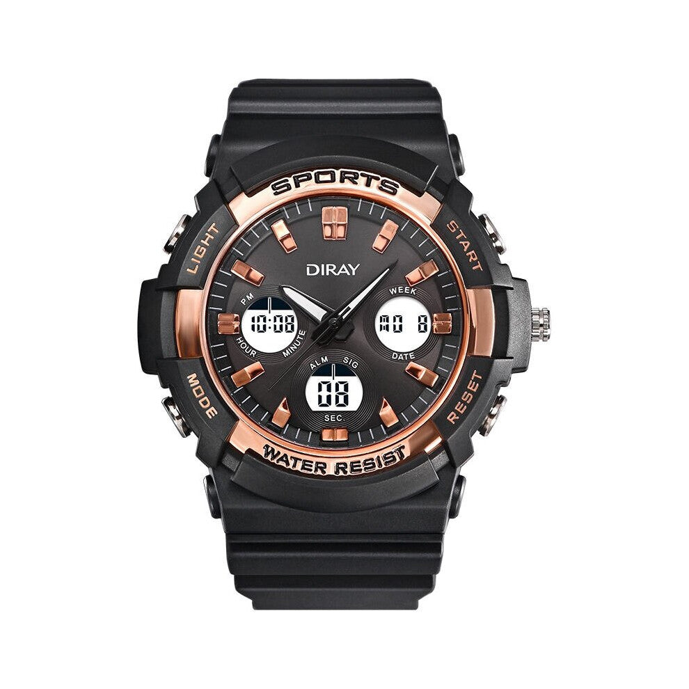 Man Dual-Display Watches Multifunction Hand Clocks For Male Sport Time Junior Rubber Strap Hour Boy Digital Reloj Luminous Wacht