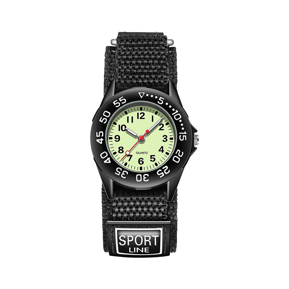 Spinning Bezel Kid Quartz Watches Boy Nylon Straps Children Clock Rotary Dial Arabic Number Boys Watch Kids Watch