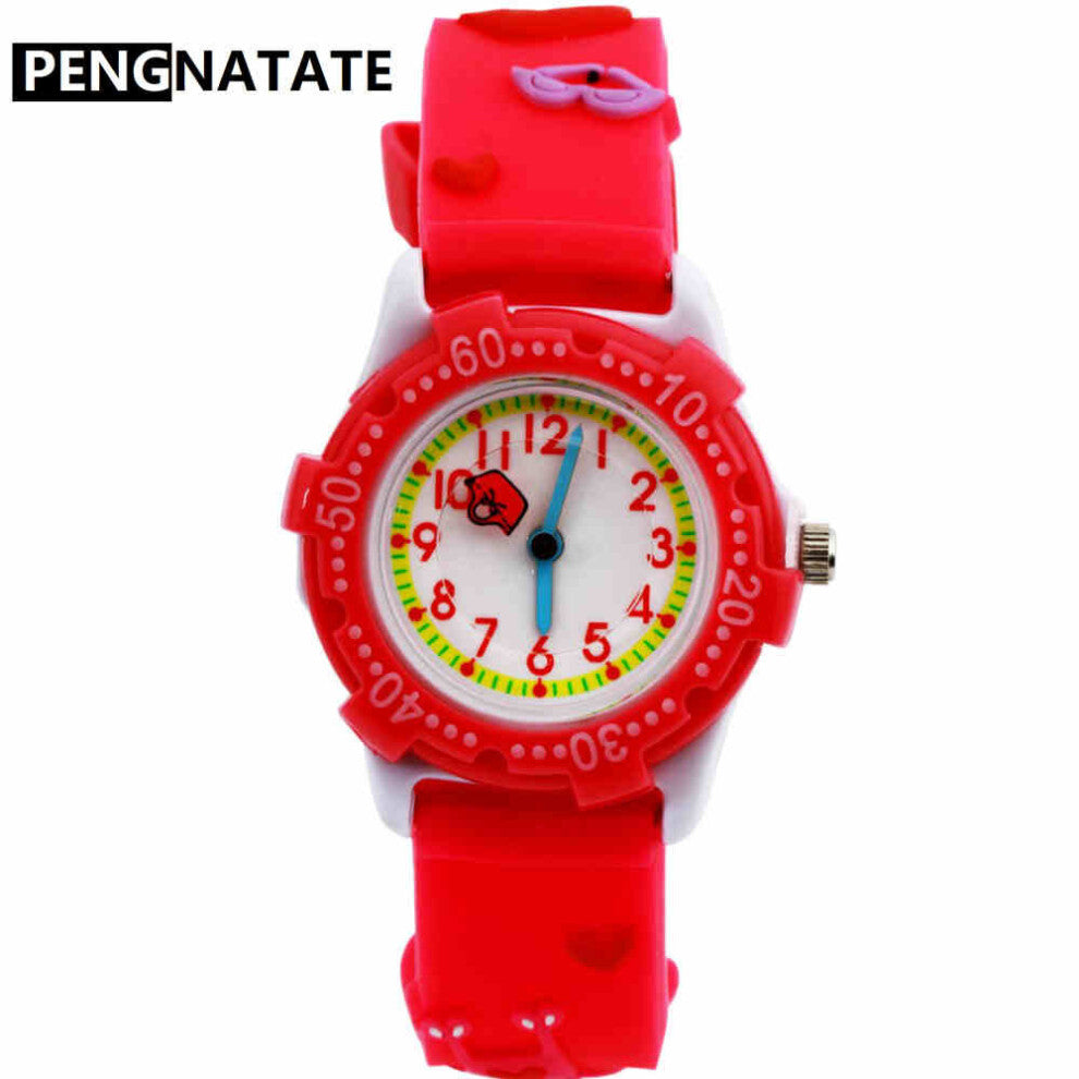 Girls Kids Watches 3D Silicone Strap Children Cartoon Watches With Rotate Bracelet clock Wristwatches Gift