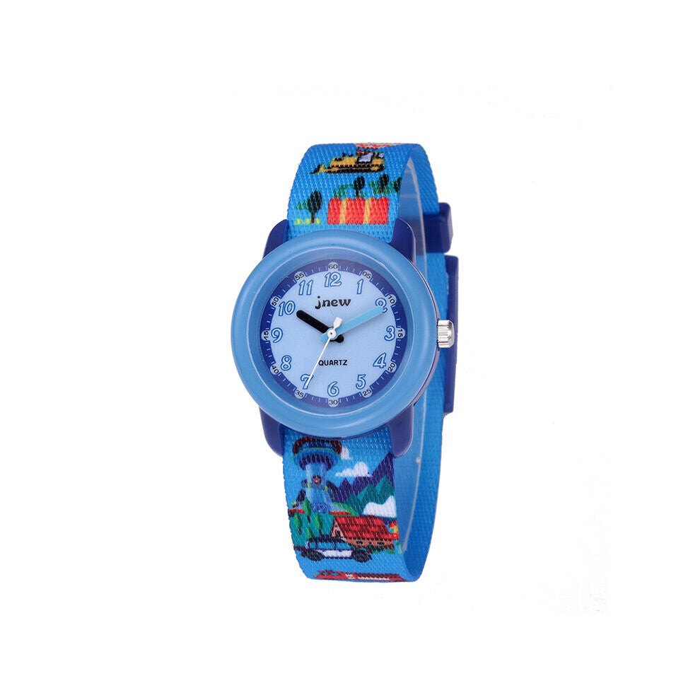 High Children's Cartoon Watch Waterproof Time-Conscious Webbing Quartz Arabic Numeral Dial Boy and Girl Wrist Watches