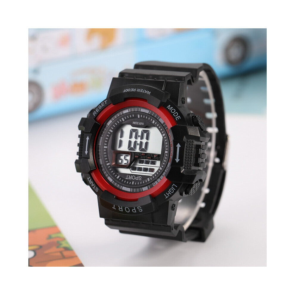 Sports electronic watch multifunctional waterproof green diving watch for students.