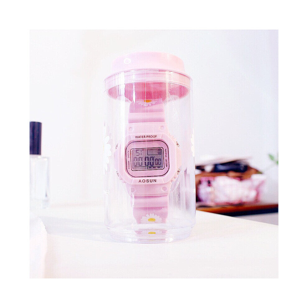 printed Unicorn printed Daisy sports electronic watch multifunctional waterproof student Matcha green diving watch