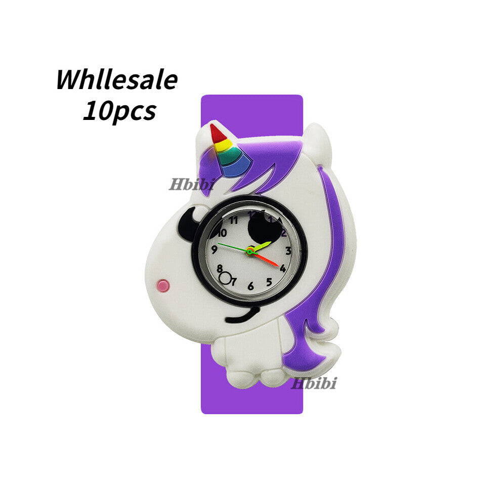10 Pieces Unicorn Watches Kids Clocks 10pcs-lot Pony Watches Hot Children Watch Gift Baby Study Time Toy