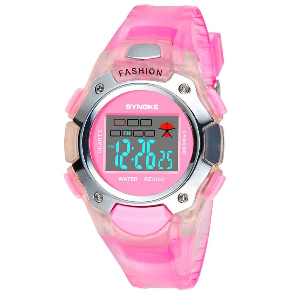 Product Kids' Waterproof Digital Watches Be Applicable To Outdoors Sports Boys and Girls Luminous Electronic Watch Purple