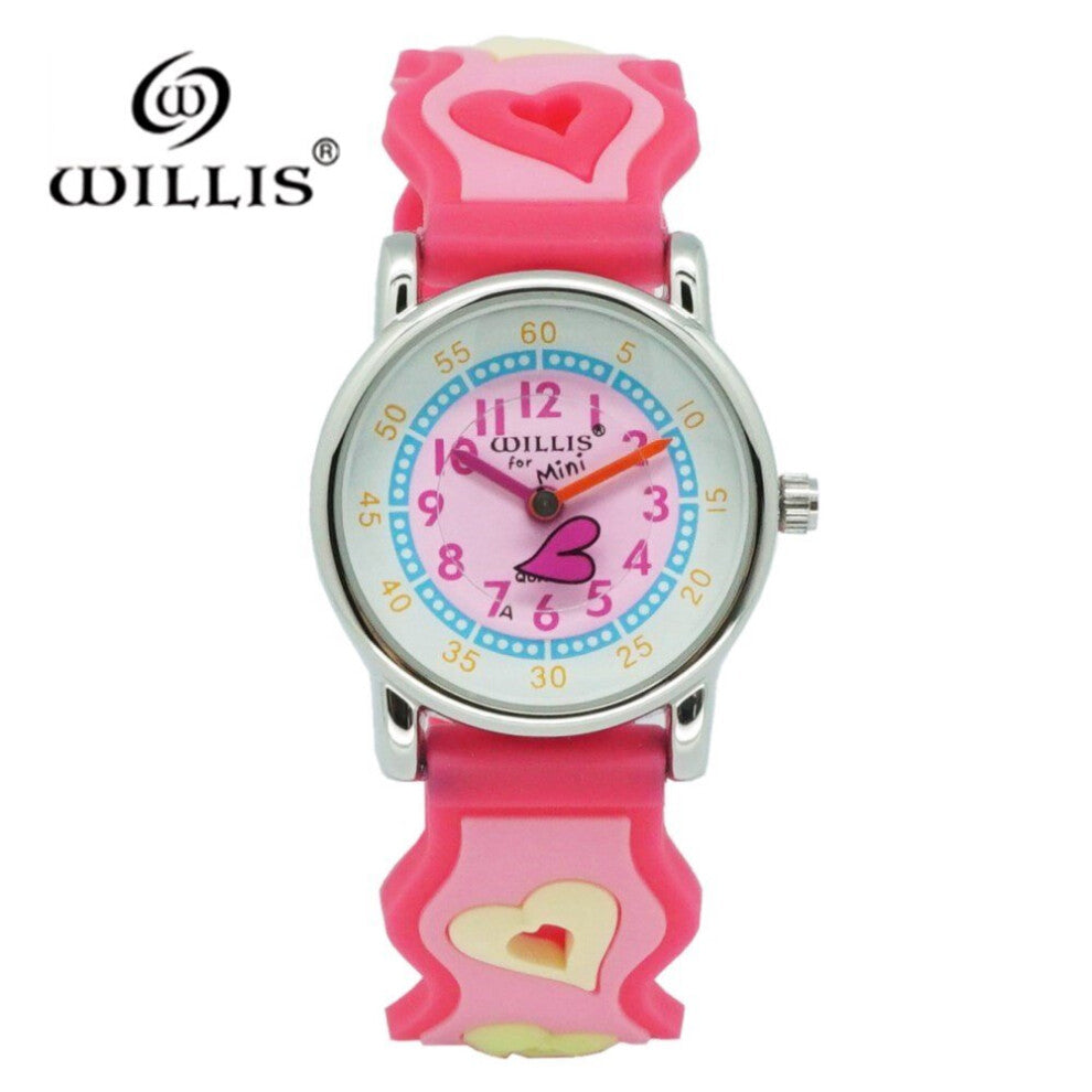 Love Cartoon Watches Kid Girls waterproof Wristwatch Children Quartz Plastic Watches Clock Relogio Feminino