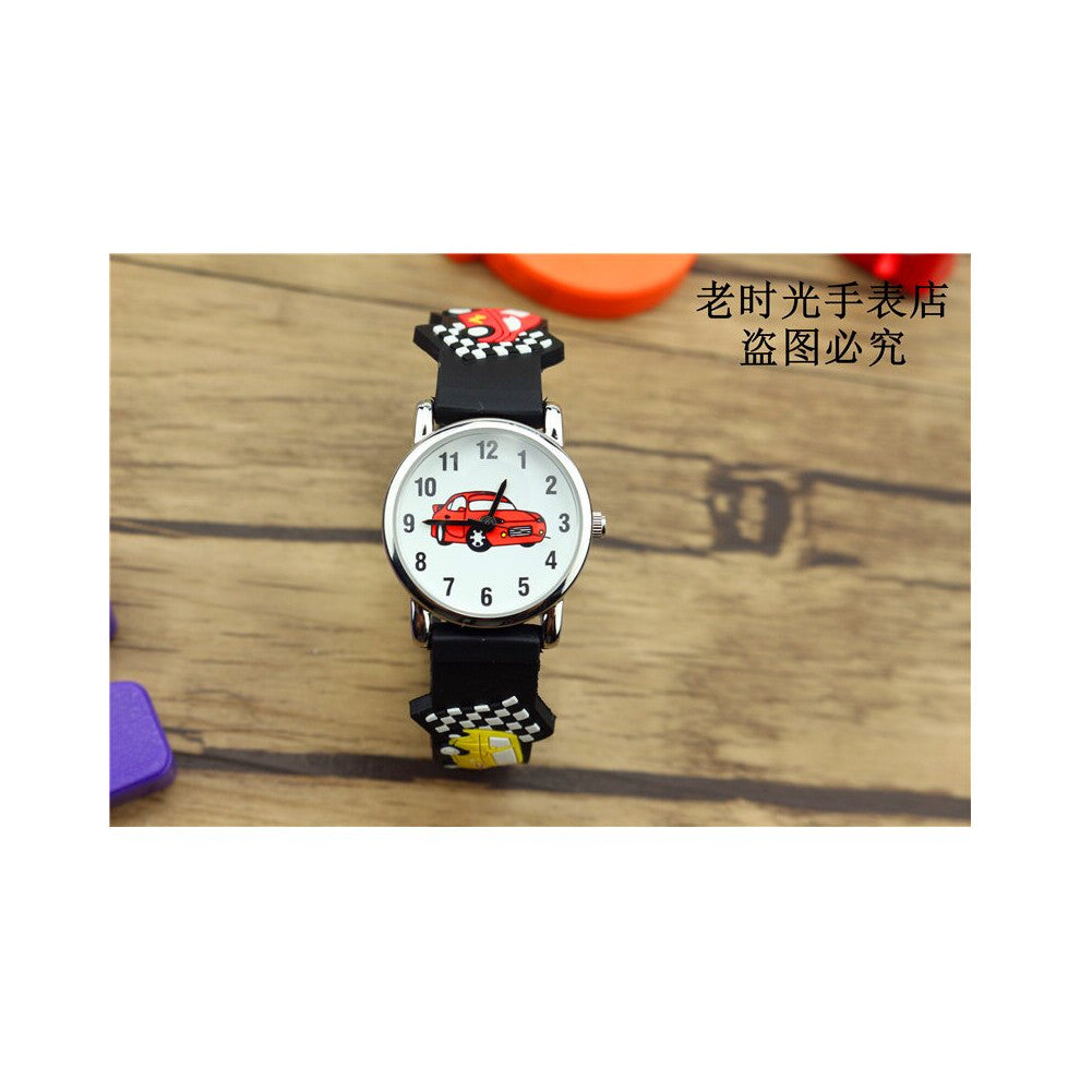 NAZEYT Children Quartz Watch Cartoon 3D Watches Bright Stylish Analog Racing car jelly waterproof Watches