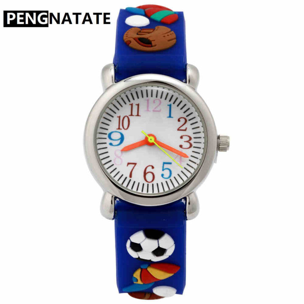 Kids Watches Boys 3D Strap Children Cartoon Quartz Watch Silicone Bracelet Wristwatches Kids Gift Hand Clock