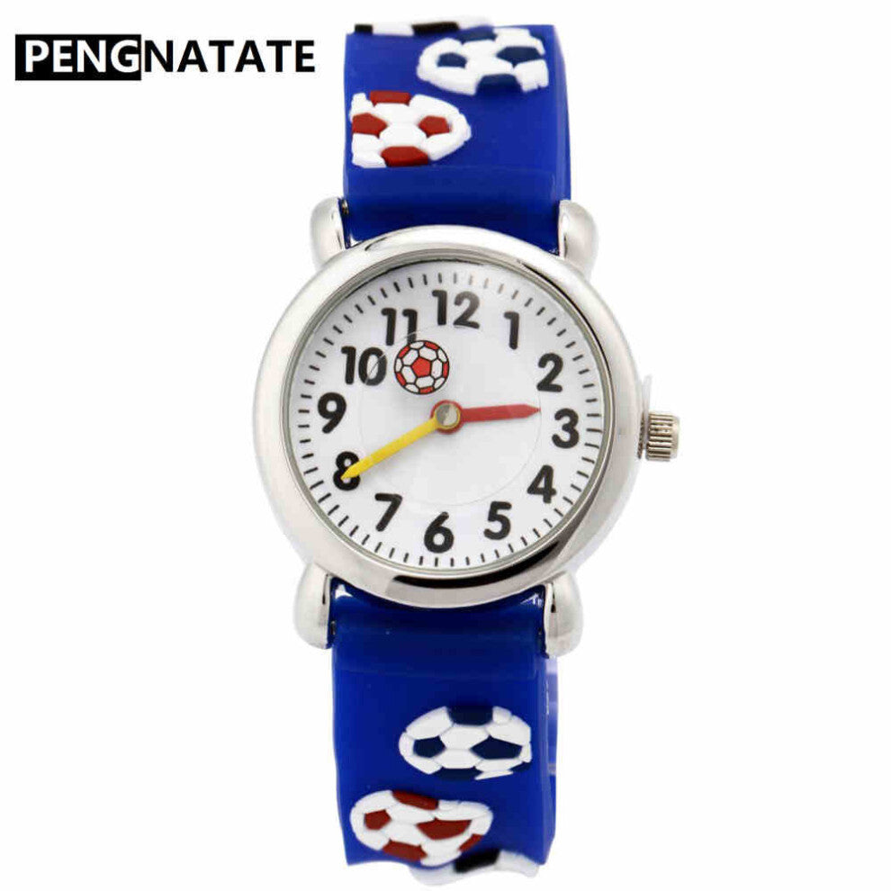 Children Watch Cartoon Football Silicone Watches Boy Kids Watches Waterproof 3D Strap Bracelet Wristwatches