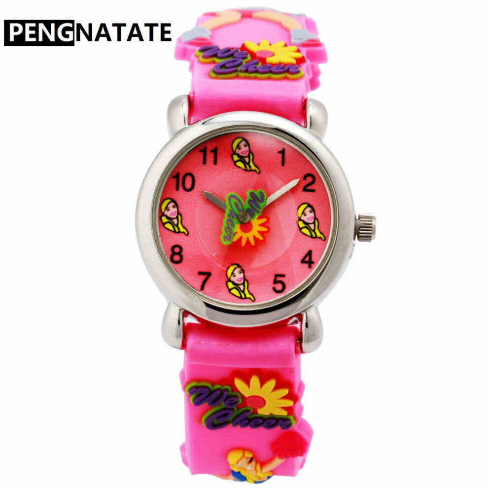Children Girls Watches Lovely Pink Waterproof Bracelet Wristwatch Mini Cartoon Quartz Clock Silicone Strap Kids Watch