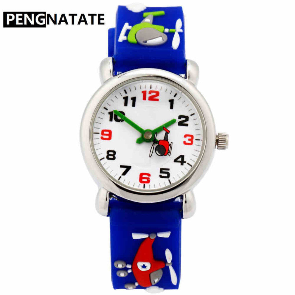 3D Cartoon Fire Truck Watches For Boys Students Kids Gift Children Quartz Watch Silicone Bracelet Wristwatch