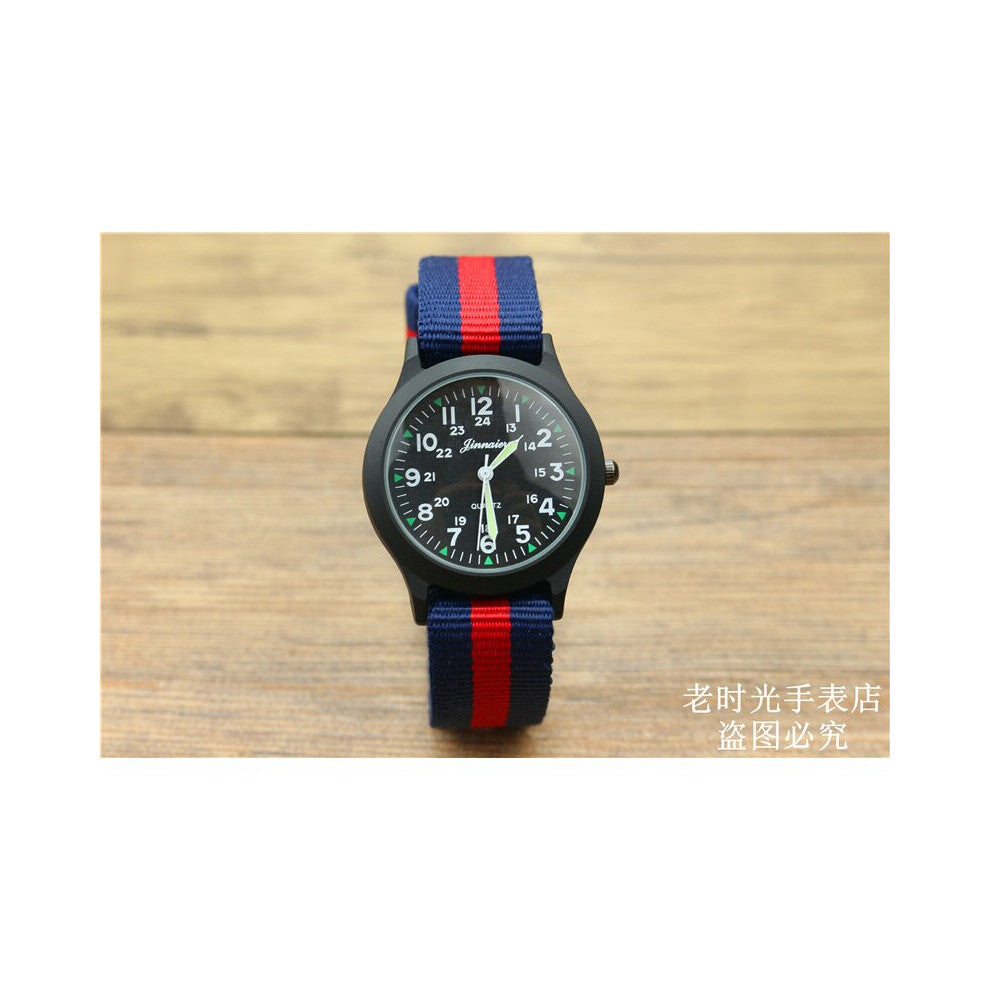 middle boys and girls luminous hands quartz watch casual child outdoor sports army watch colorful nylon clock