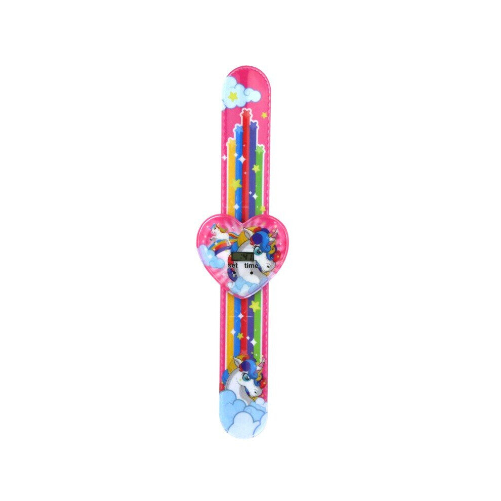 Fast 20pcs Unicorns Cartoon Horse Slap Watches Boy Gril Children Wirstwatch XMAS Gift Watch