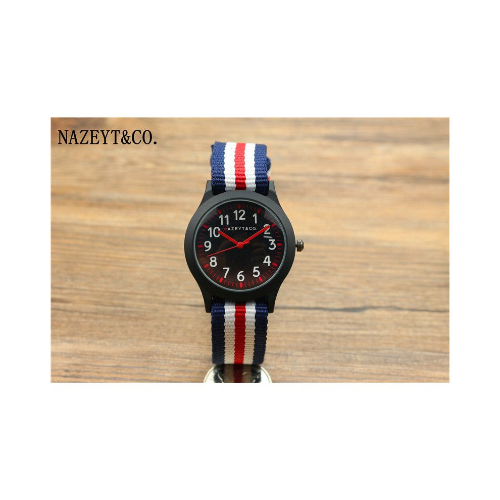 red pink nylon strap girls watch boys child outdoor sports watch casual student lovely quartz Xmas clock