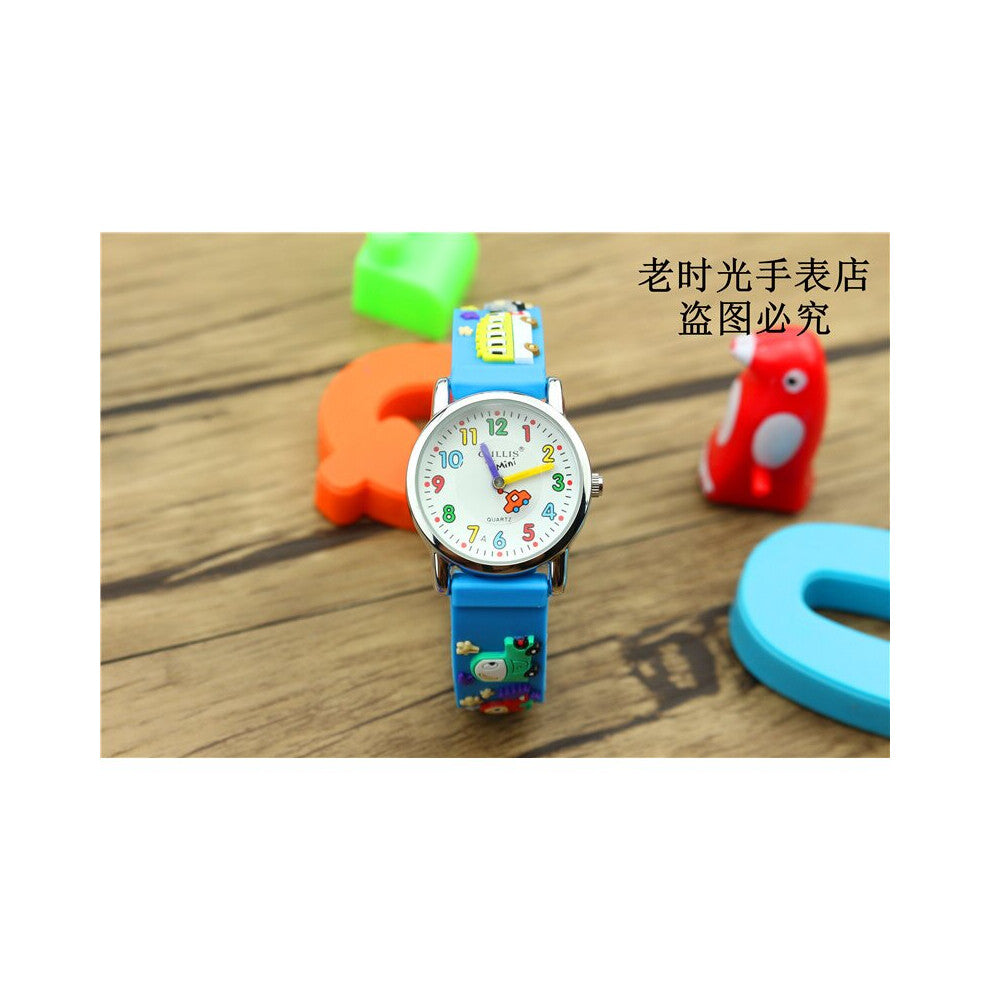 Nazeyt 3D Mini car Analog Band Little Boys Girls Children Wrist Kids Watches,high Waterproof
