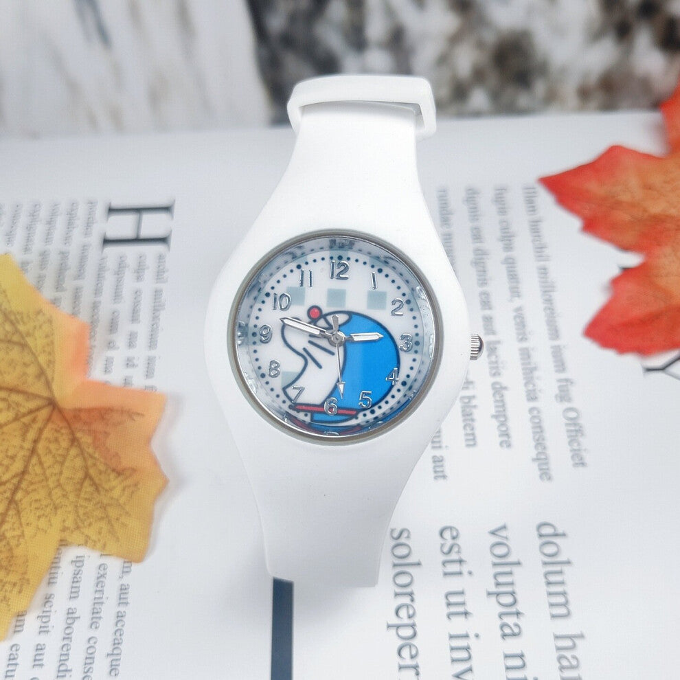 Style Cartoon Children's Watch Casual Doraemon Doraemon Male and Female Students Quartz Watch Silicone Watch