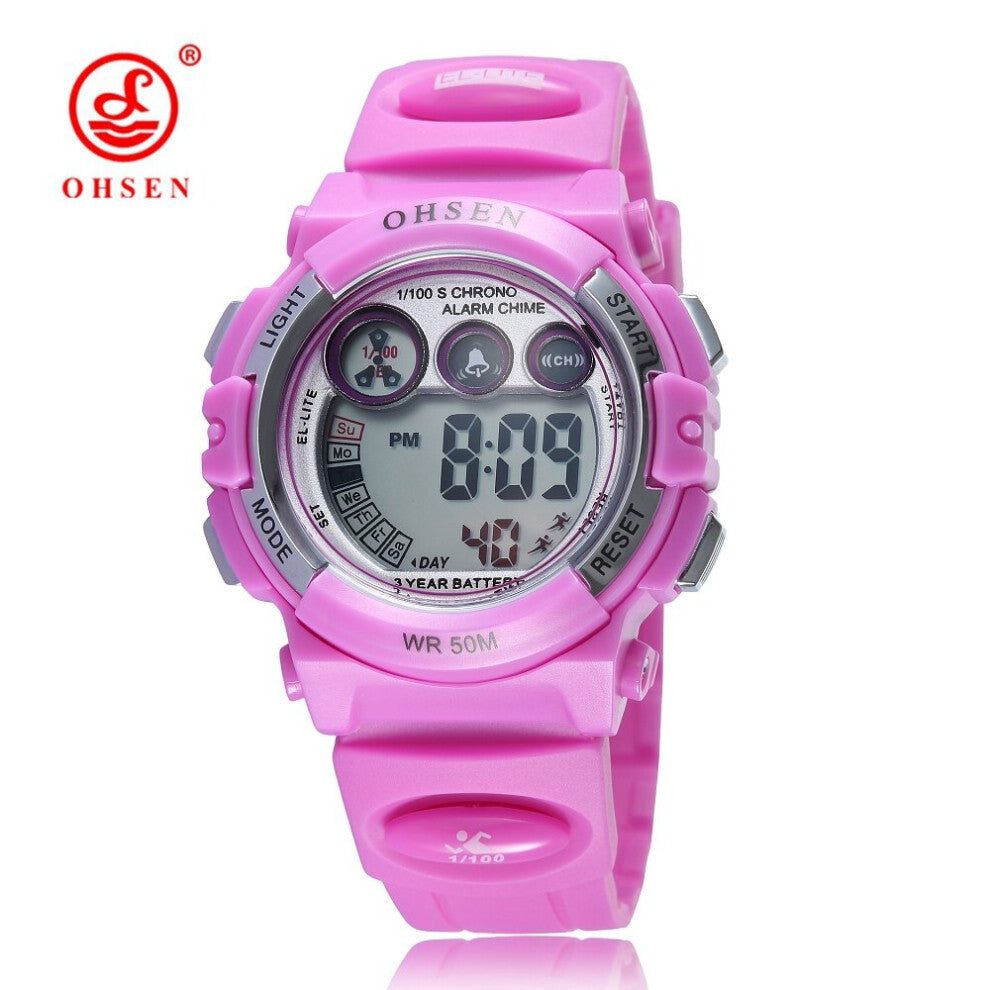 Kids Sport Watch Children LED Digital Watches Chronograph Silicone Strap Waterproof Girl Boy Wristwatch Clock Stopwatch