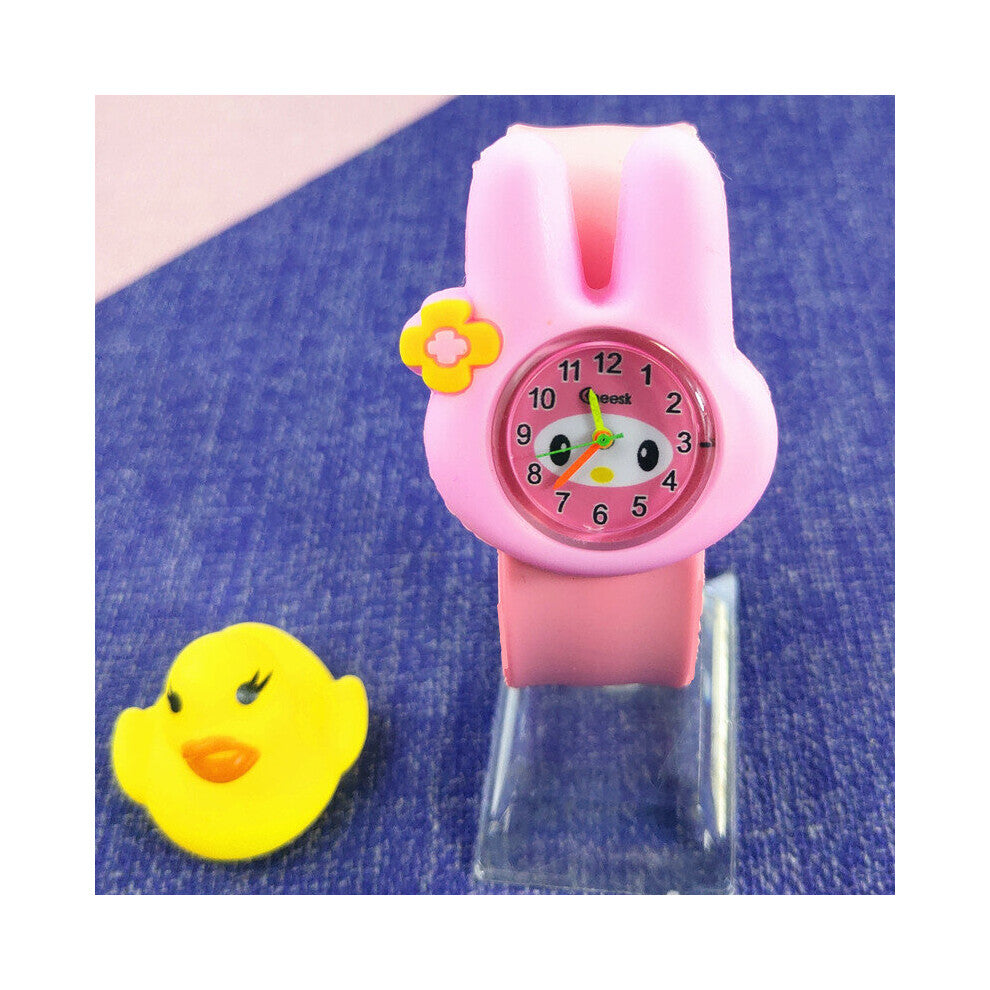 Drop 3D Cartoon Watermelon Panda Rabbit Watches for Boys Silicone Strap Children Watch for Girls Baby Gift Clock Toy