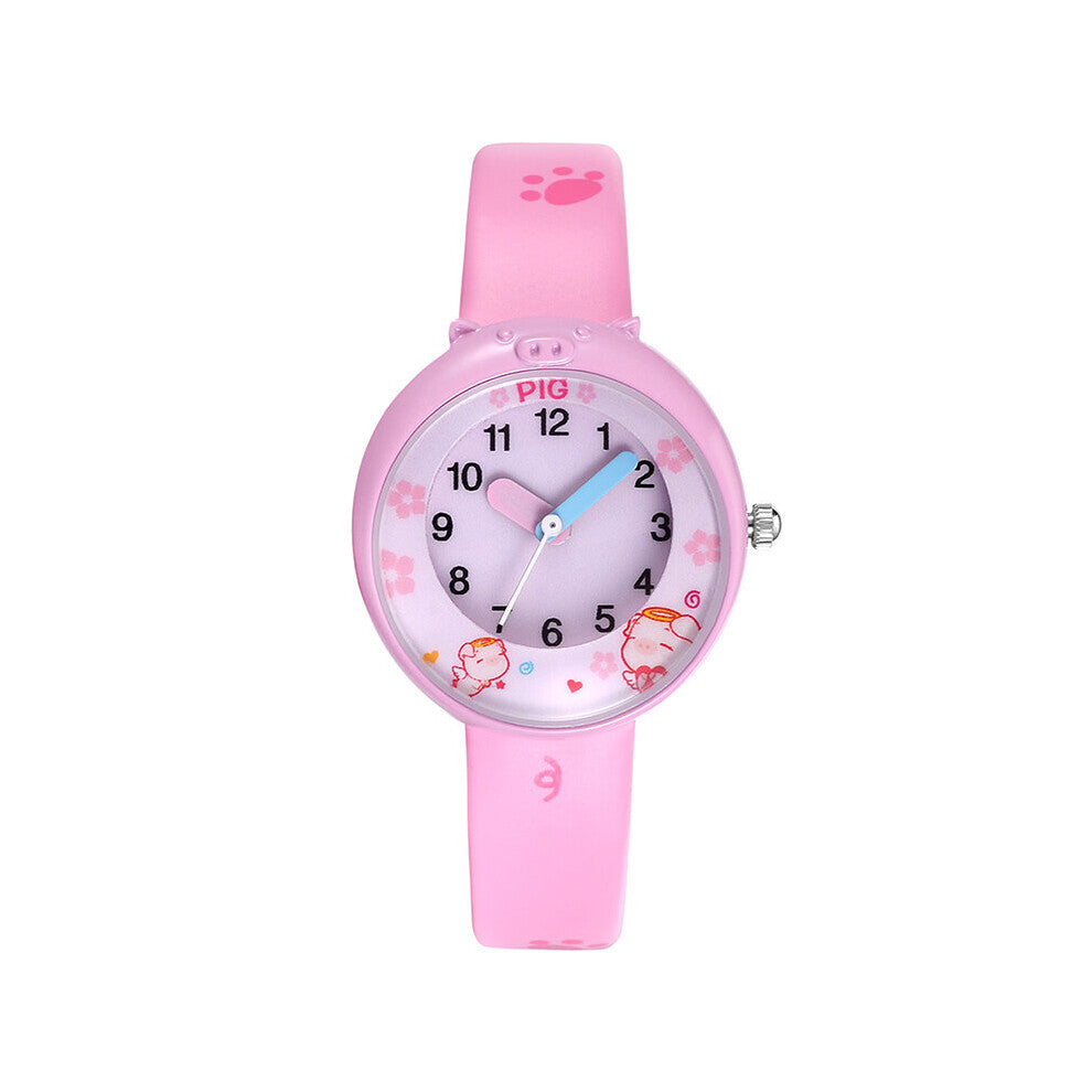 Lovely Cartoon Pig Children Watches Creativity Numerals Dial Kids Watch Students Girls Quartz Wristwatch Relogio infantil