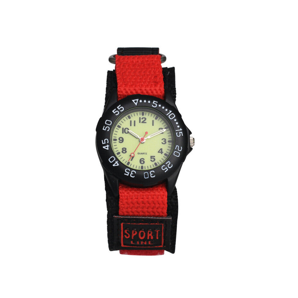 Kids Quartz Watches Boy Nylon Straps Children Sport Clock Rotary Dial Arabic Number