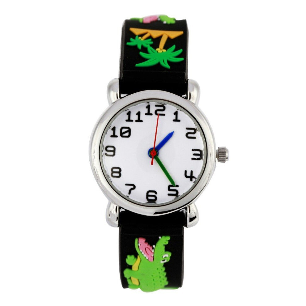 Children 5pcs Animal Watch Relogio Feminino Kids Sports Watches Casual Cartoon Jelly Waterproof Wristwatches