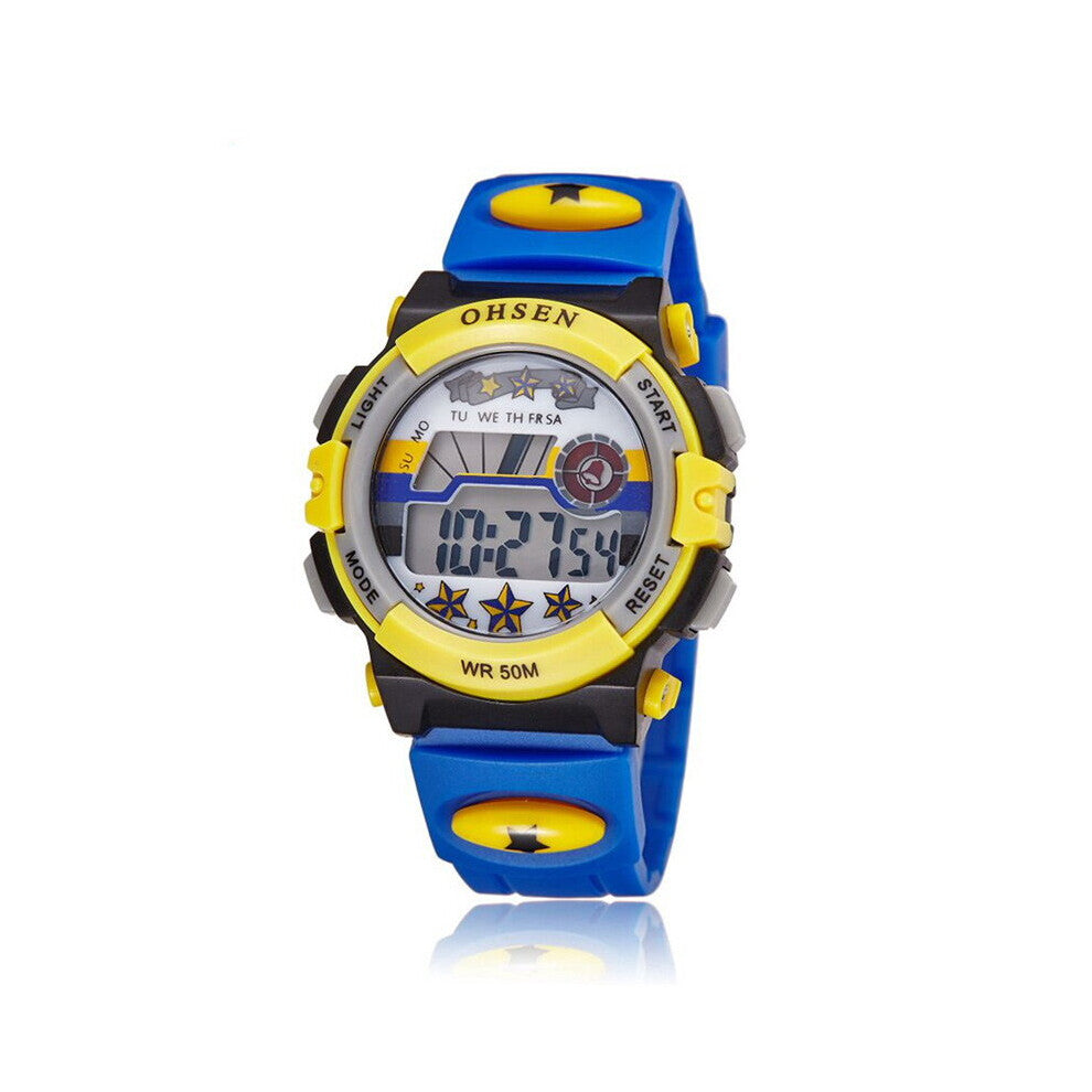 Children's Watches Waterproof Children Watch Boys Girls LED Digital Sports Watches Silicone Rubber Kids Alarm Date Casual Watch