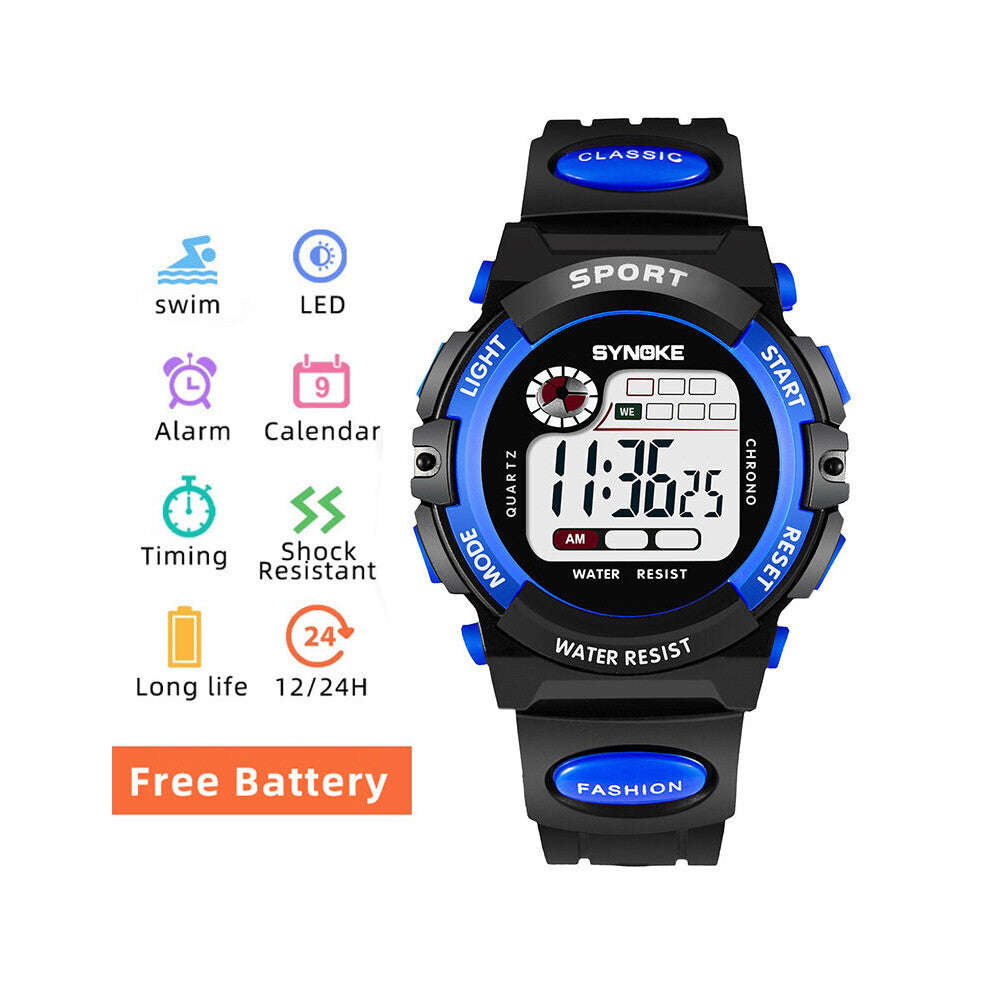 Kids Watches For Girls Boys Wrist Watch Digital Waterproof 50M LED Alarm Electronic Clock Sport Watches Children