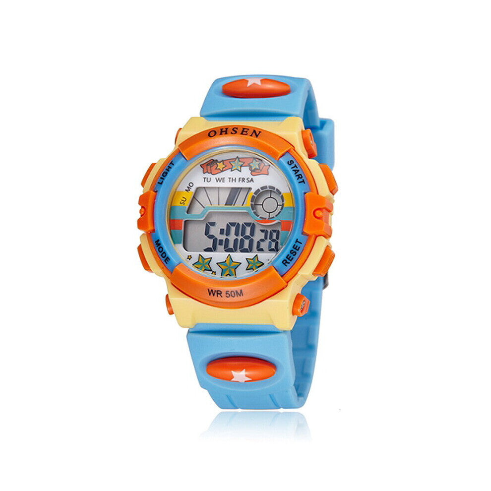 Children Watches LED Digital Multifunctional Waterproof Wristwatches Outdoor Sports Watches for Kids Boy Girls Child