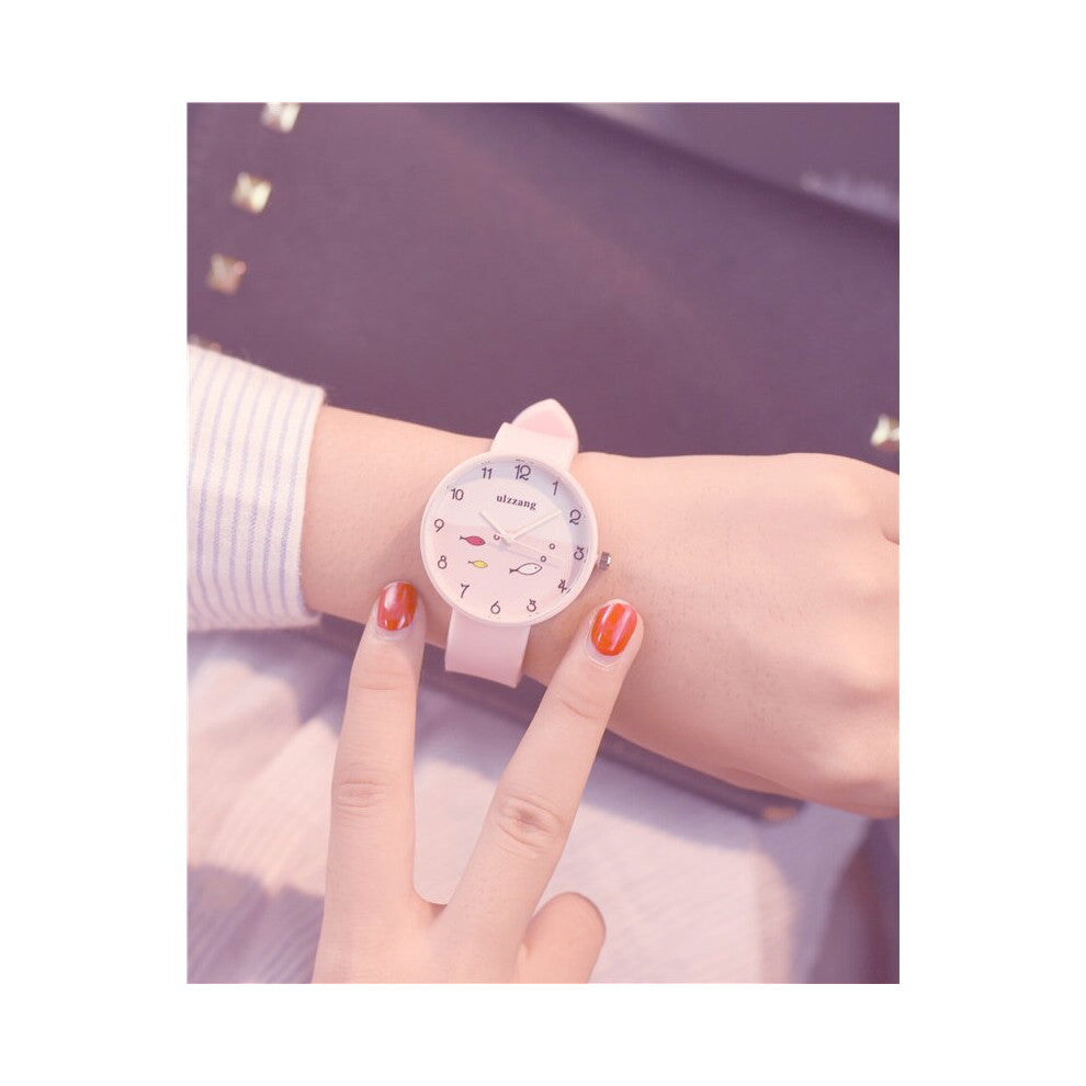 Children Watches Cartoon Fish Dial Girl Student Silicone Strap Kids Waterproof Quartz Wrist Watch Clock